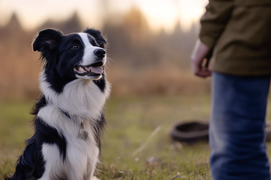Border collie dog training 